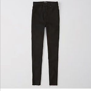 Abercrombie black ultra high rise jean leggings size 27/4R